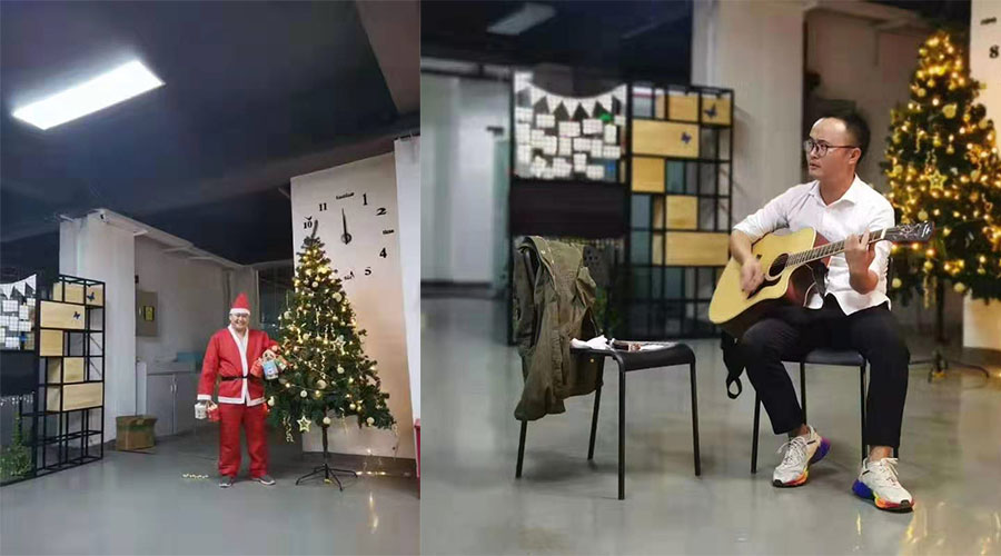 Santa and a little show
