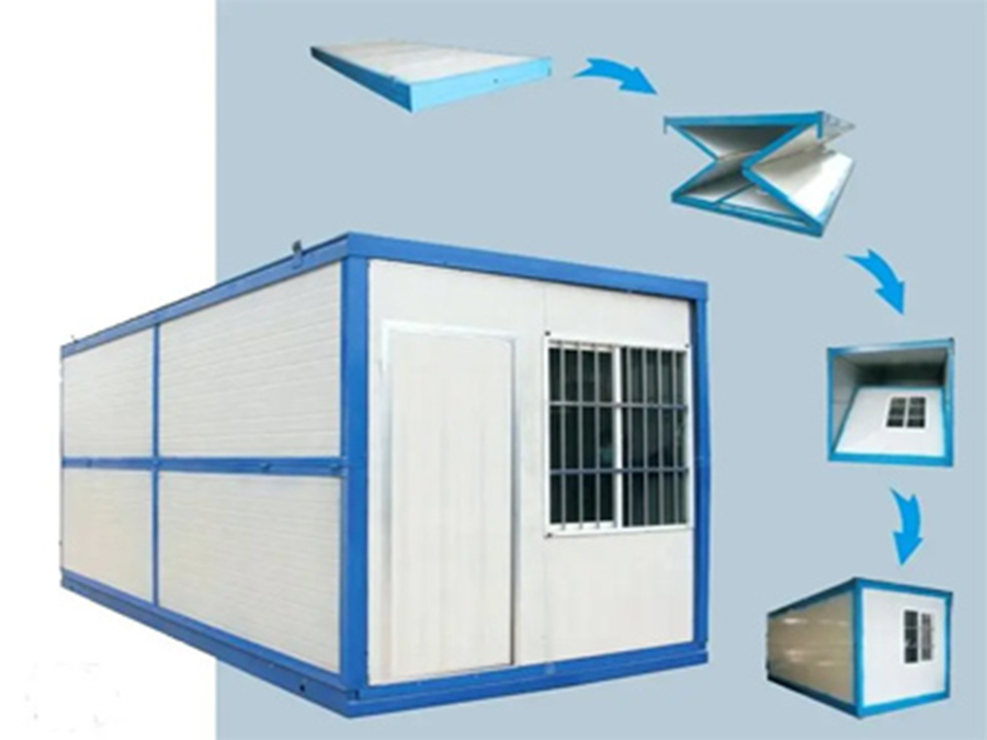 Foldable container installation