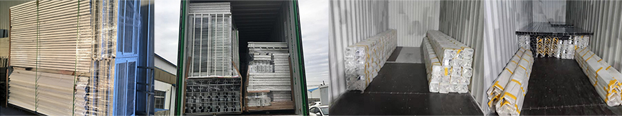 Quick assemble container packing