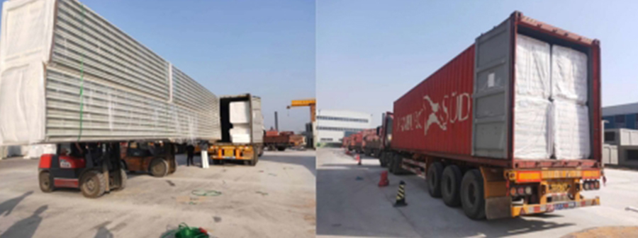 Sandwich panels packing