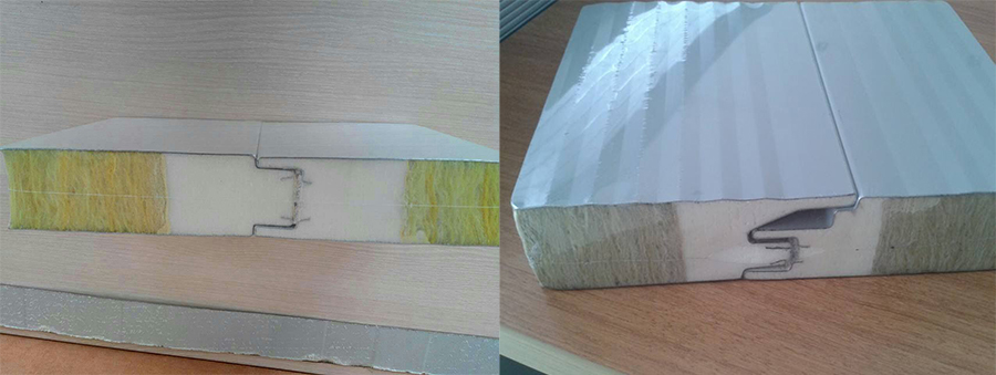 Wall rockwool sandwich panels joint Wall rockwool sandwich panels joint