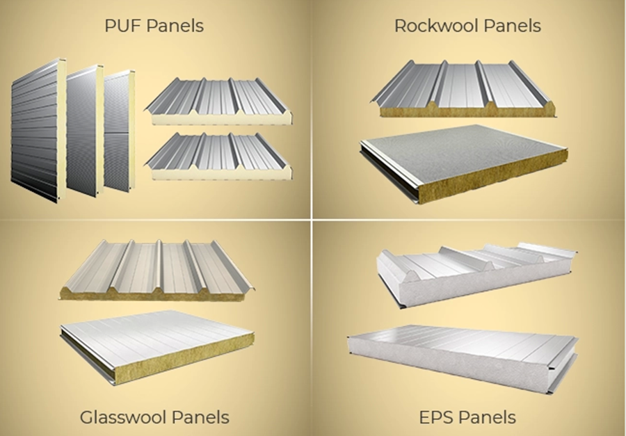 Types of sandwich panels Types of sandwich panels