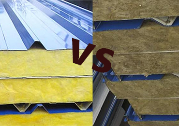 Painéis sanduíche de lã de vidro vs. painéis sanduíche de lã de rocha